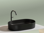 Умывальник чаша накладная овальная (цвет Черный Матовый) Element 608x385x122мм