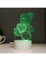 Светильник сенсорный «Мишутка» LED 7 цветов USB/от батареек