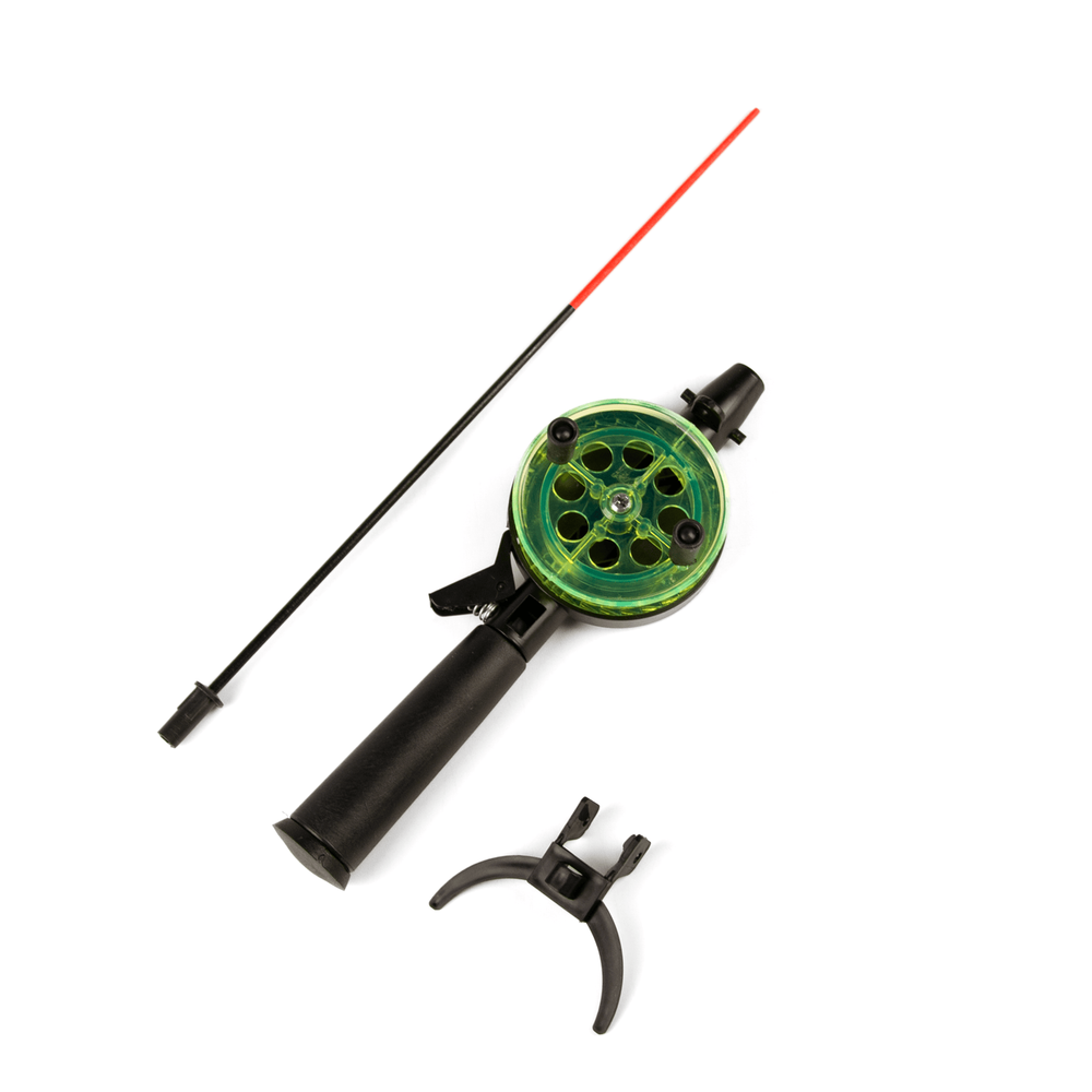 Удочка зимняя Три Кита Техно d-65, с пластиковой ручкой (хлыст стекловолокно), Желтая