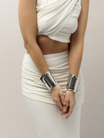 Браслет "Wide metal flat" Silver