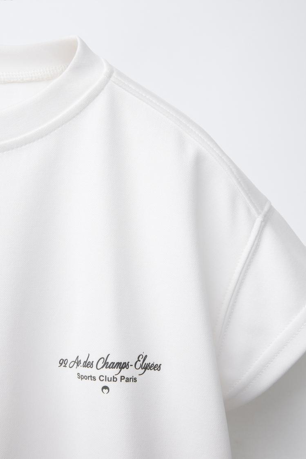 ZARA СВОБОДНАЯ ФУТБОЛКА С НАДПИСЬЮ, ЖЕЛТОВАТО-БЕЛЫЙ