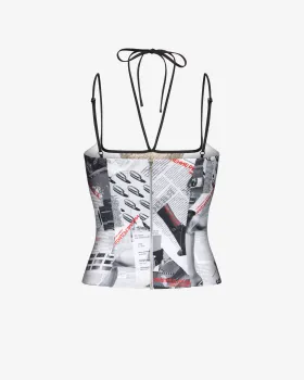 Корсет с кружевом и бретельками