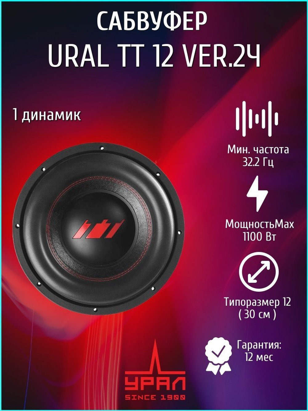 Сабвуфер динамик автомобильный TT 12 VER.2Ч 30 см ()
