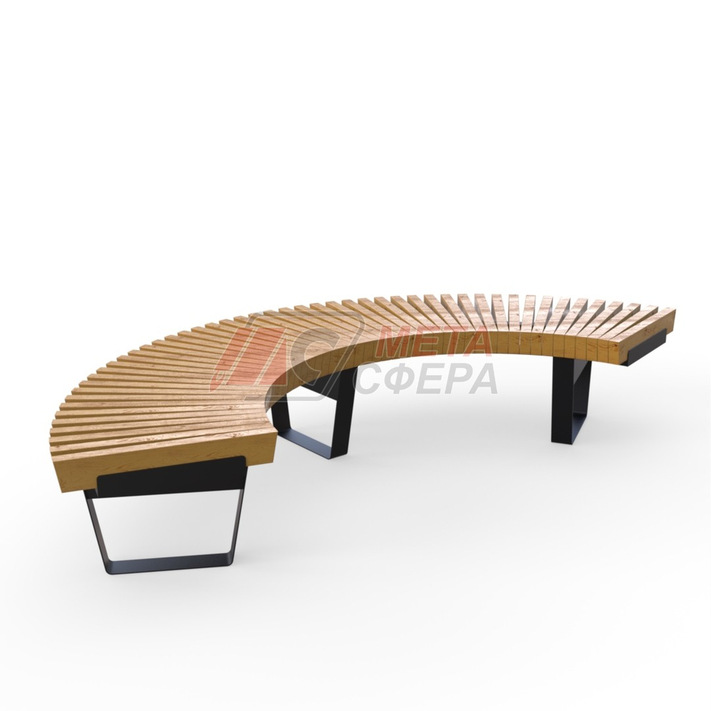 Лавка Rail Road 02 радиусная