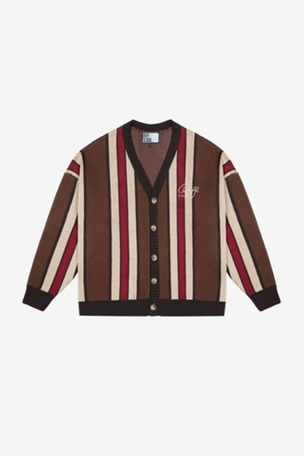 Кардиган RUFF GLOBAL Shadow Stripes Cardigan, Коричневый