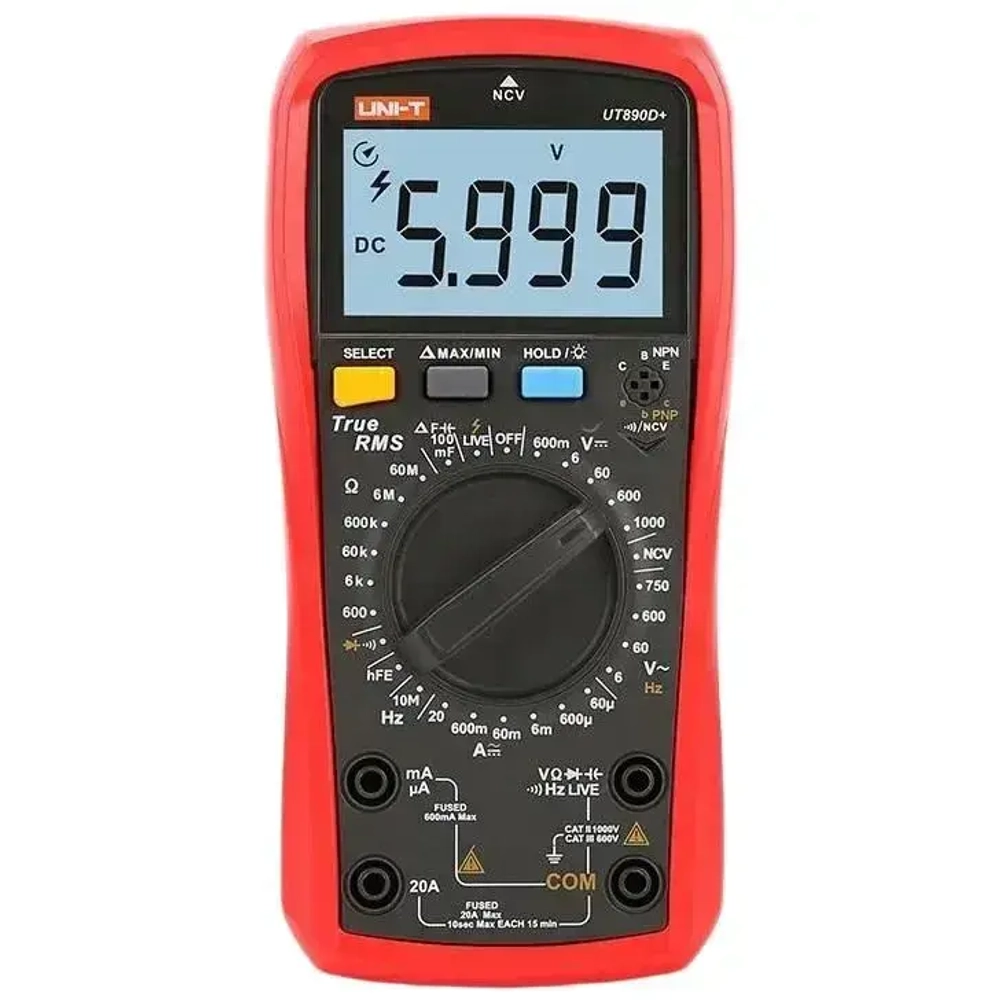UNI-T UT890D+ Мультиметр цифровой универсальный, True RMS