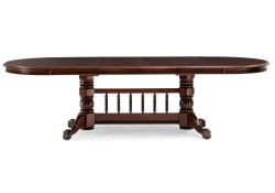 Деревянный стол Кантри 200(280)х107х79 орех / коричневая патина