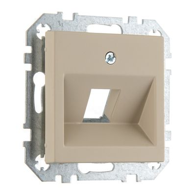Накладка для телеком. гнезд (Keystone тип), 1 разъем LIREGUS EPSILON и LIREGUS RETRO AIKL-001-01.R/ONC, кремовый матовый
