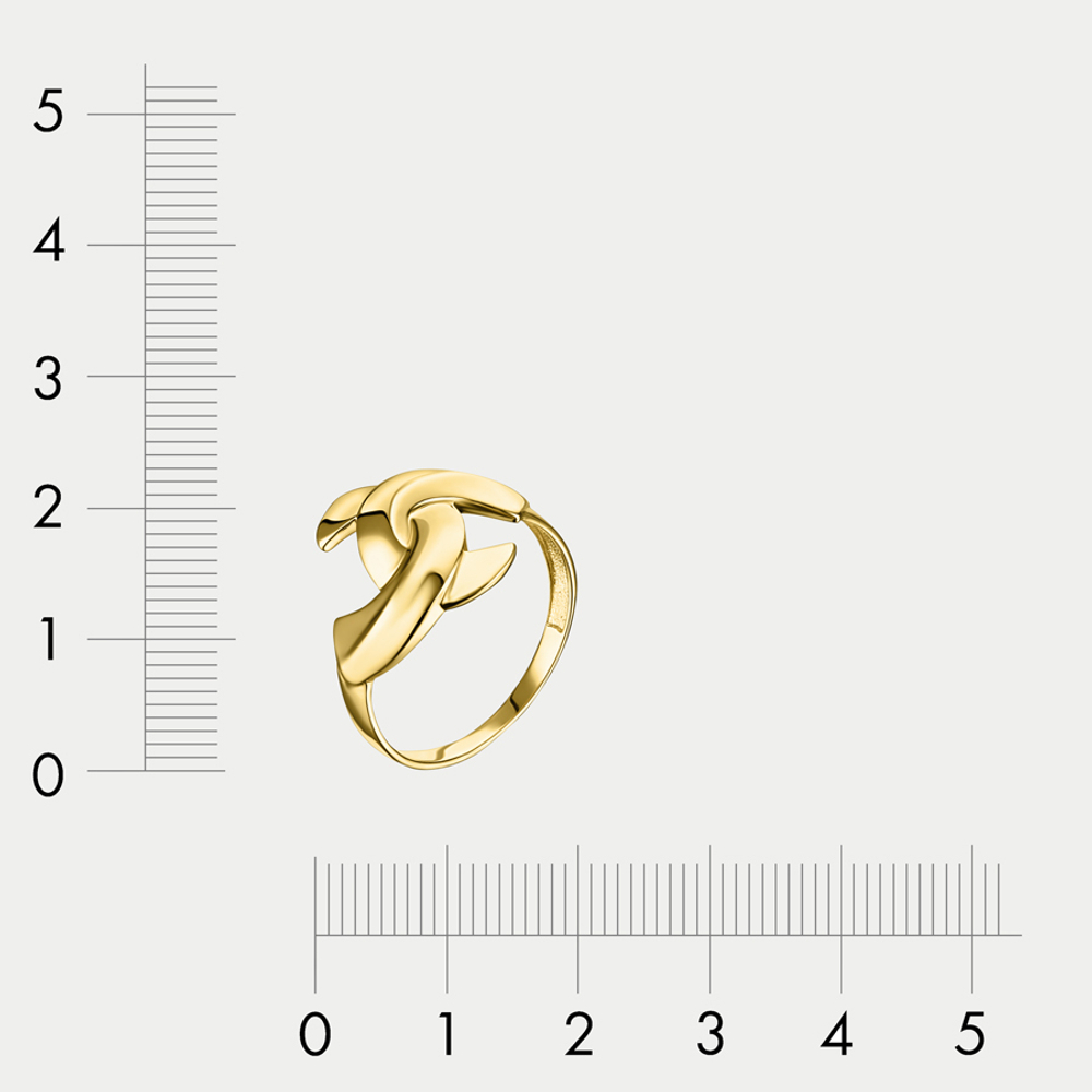 Женское кольцо из желтого золота 585 пробы без вставки (арт. 01-20000-2107)