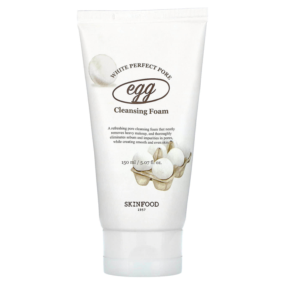 SKINFOOD, Очищающая пенка с яичным белком Perfect Pore, 150 мл (5,07 жидк. унц.)