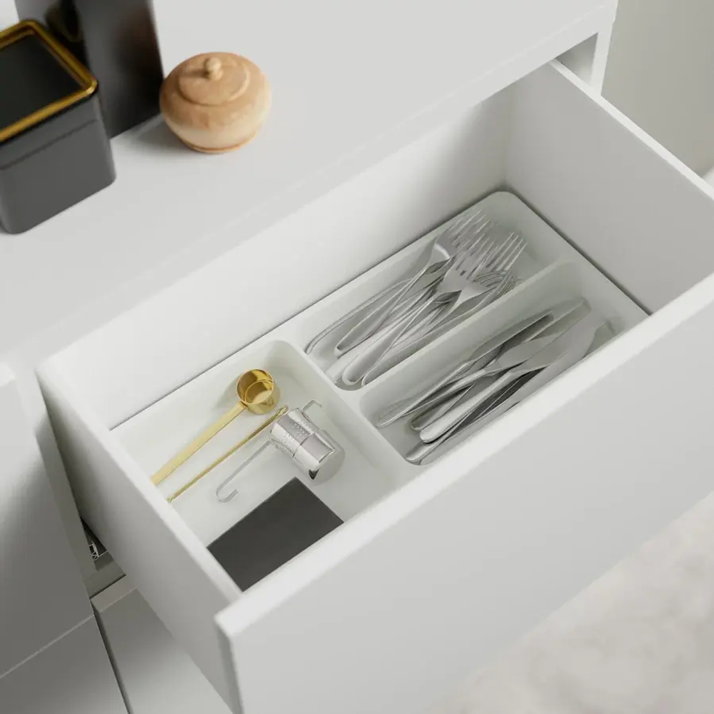 Комбинация для хранения - IKEA BESTÅ/BESTA, 120х42х74 см, дубовый шпон/белый, БЕСТО ИКЕА