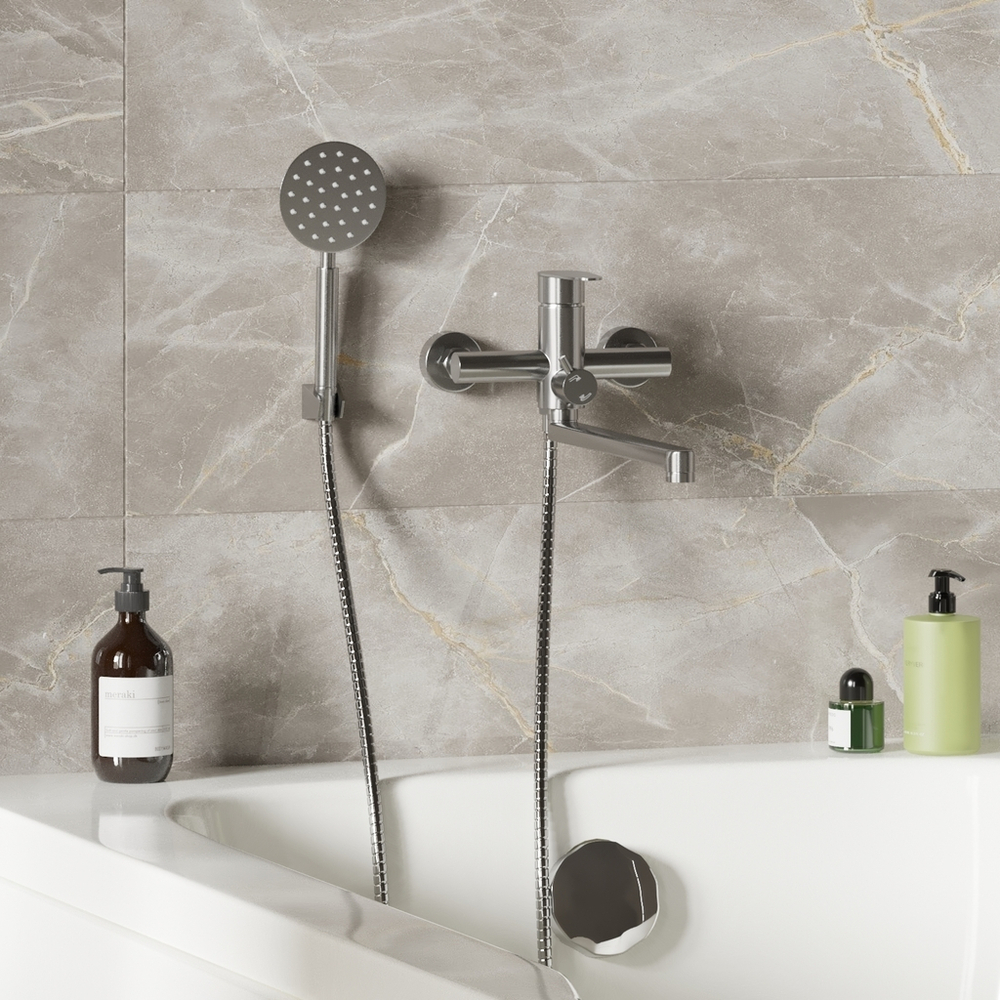 Смеситель для ванны и раковины 35k MIXLINE MLSS-02 НЕРЖ