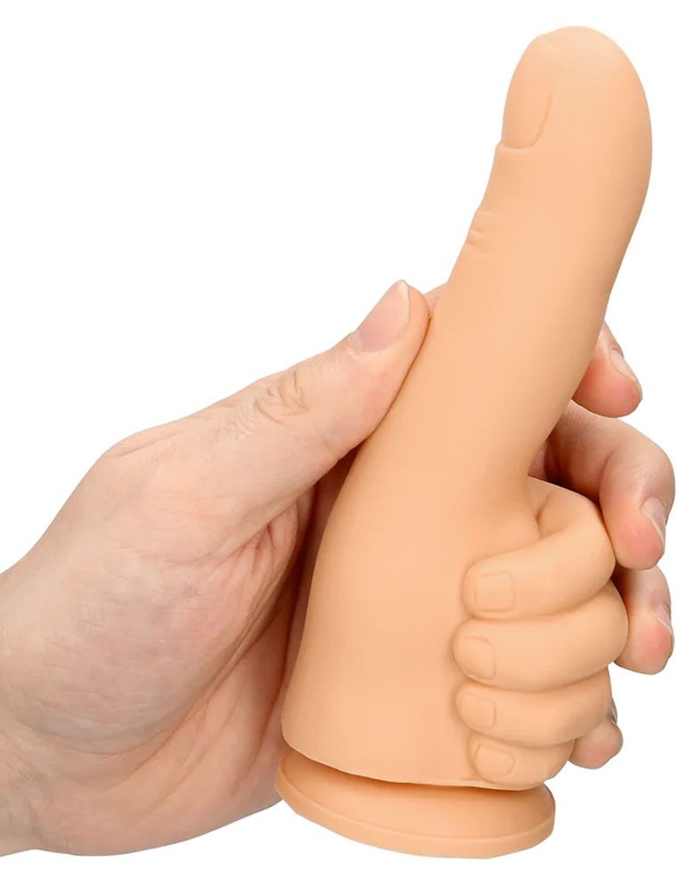 Телесный фаллоимитатор в форме пальца Thumbs Up - 17,2 см. (Цвет: телесный)