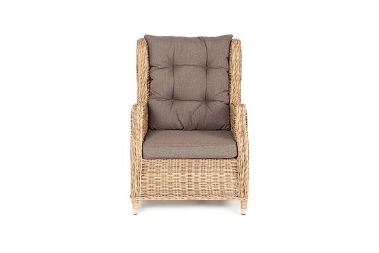 "Форио" кресло раскладное плетеное, цвет соломенный