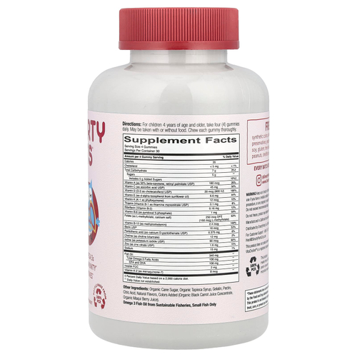 SmartyPants, добавка для детей, со вкусом ягод и вишни, 120 жевательных таблеток