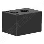 ML31-ST - Одноместная стальная плита для батарейного монтажа клапанов Ду6 (DN6 - CETOP03)