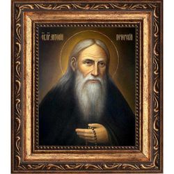 Антоний Печерский преподобный. Икона на холсте.