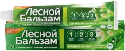 Зубная паста ЛЕСНОЙ БАЛЬЗАМ 75мл алое.Чай