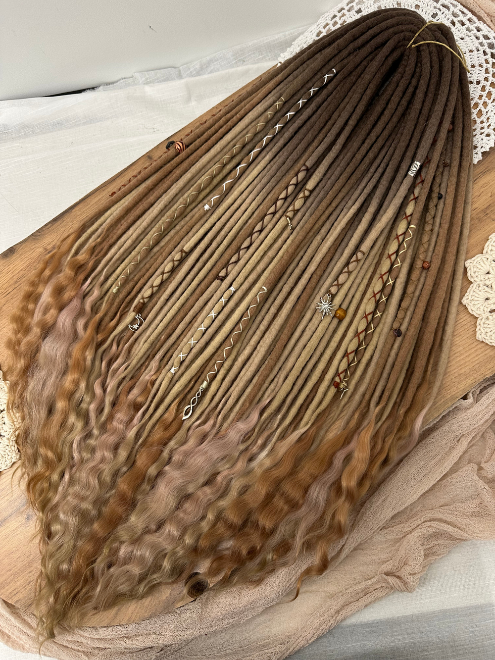 Войлочные дреды с кончиками из козы