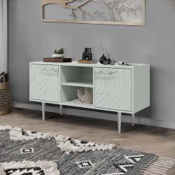 Тумба под ТВ Арт Колор leaves 117см Стайл Сильвер Серый дым