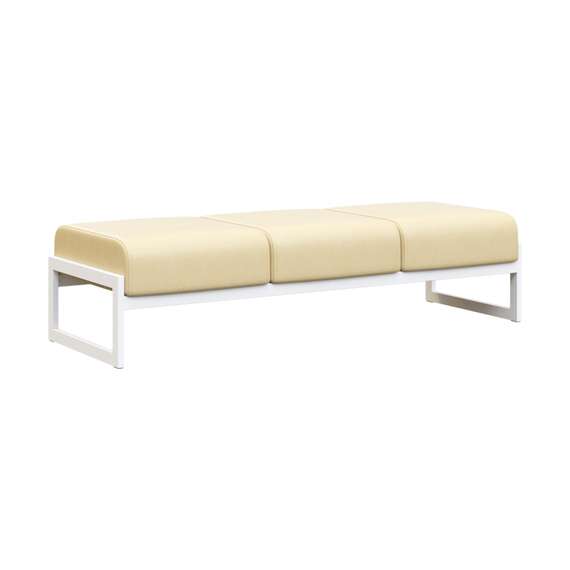 Module Банкетка трехместная MD.В3 Oregon 11/Металл Белый 1855*700*460