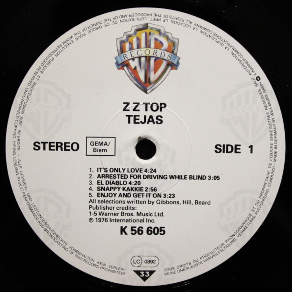 ZZ Top / Tejas (LP)