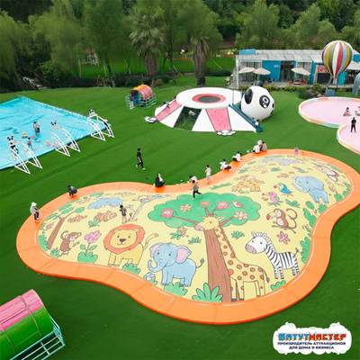 Надувная подушка на платформе «Тропический рай» 21×16,5×2 м