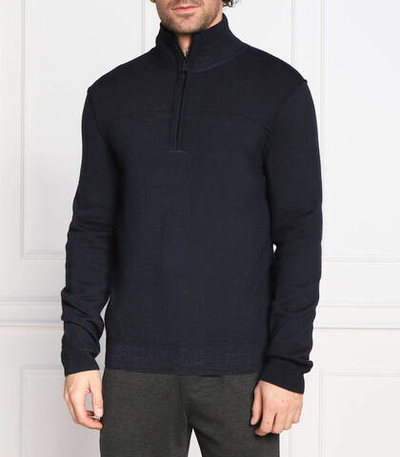 Хлопковый свитер koblend BOSS ORANGE - темно-синий(50475901)