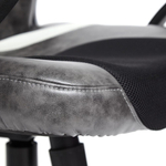 Runner Кресло офисное (серый 2Tone/черный кожзам/ткань)