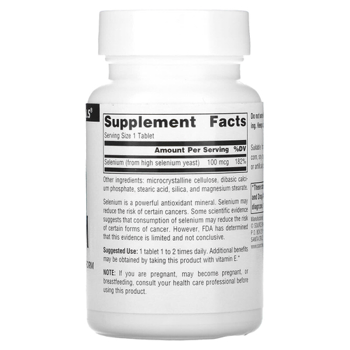 Source Naturals, селен, 100 мкг, 250 таблеток