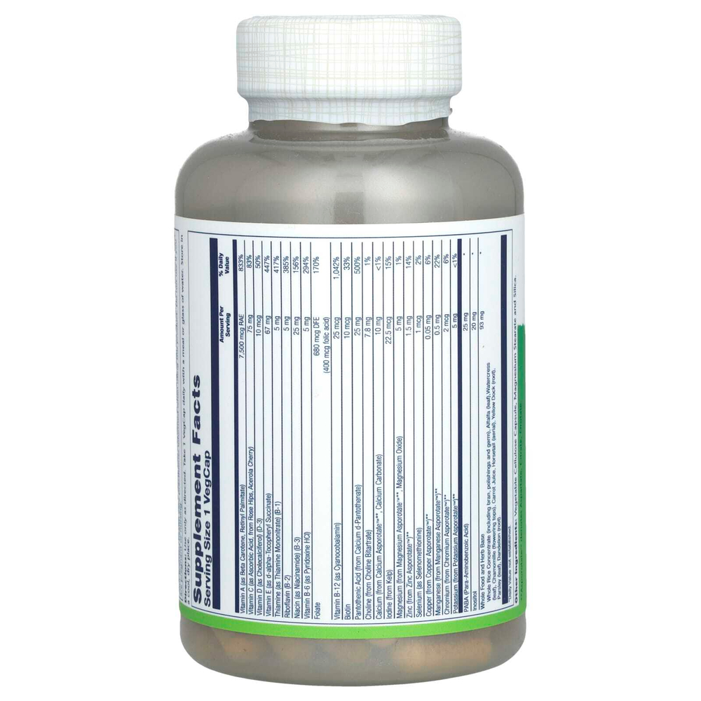 Solaray, Once Daily High Energy, Multi-Vita-Min, без железа, 120 капсул