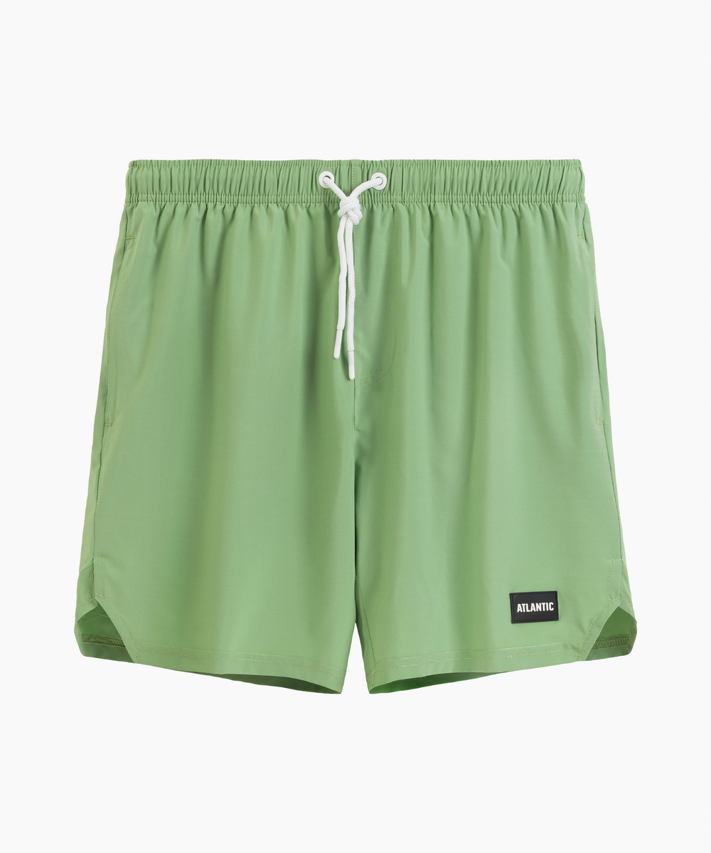 Пляжные шорты мужские Atlantic, 1 шт. в уп., полиэстер-эластан, оливковые, KMB-239