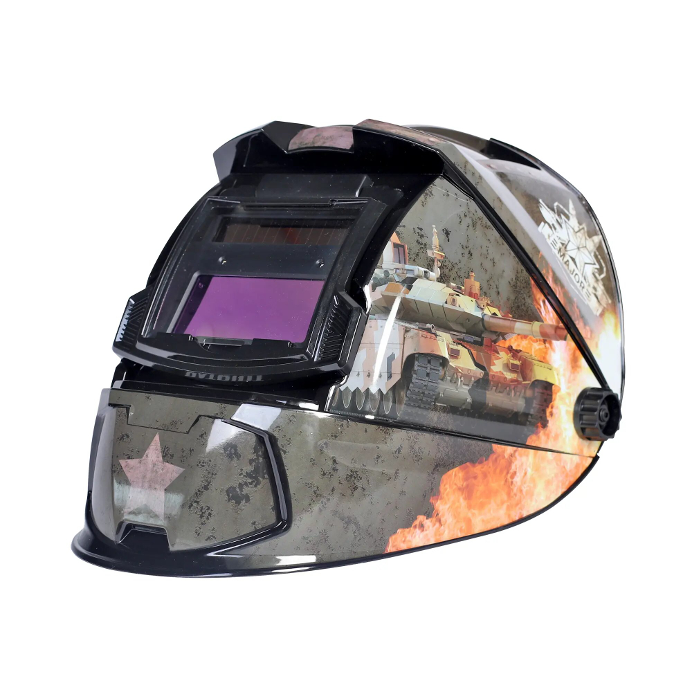 Маска сварщика Patriot WH 300 / 90х35 мм окно / степень затемнения DIN 9-13 / хамелеон / защитная маска для сварки / сварочный шлем