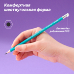 Карандаш i Select, НВ, шестигранный корпус, пластик, с ластиком, ассорти