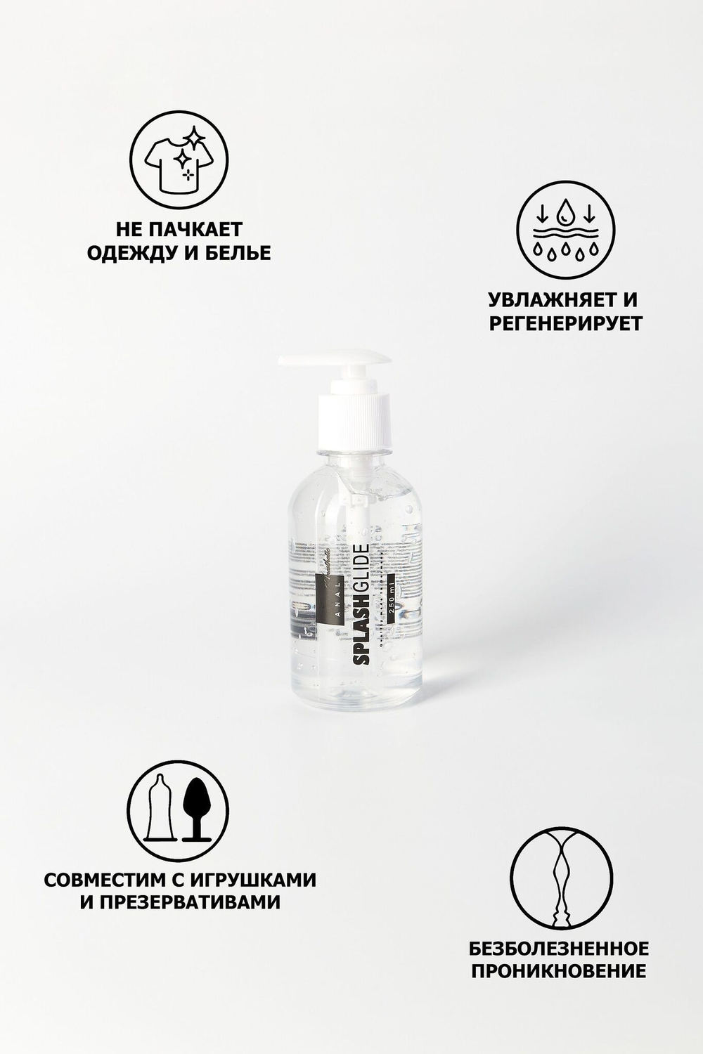 Анальный лубрикант Splashglide Anal Anesthetic, 250 мл, водная основа