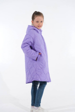 Стильная детская куртка для девочек Buba Light Violet (оверсайз)