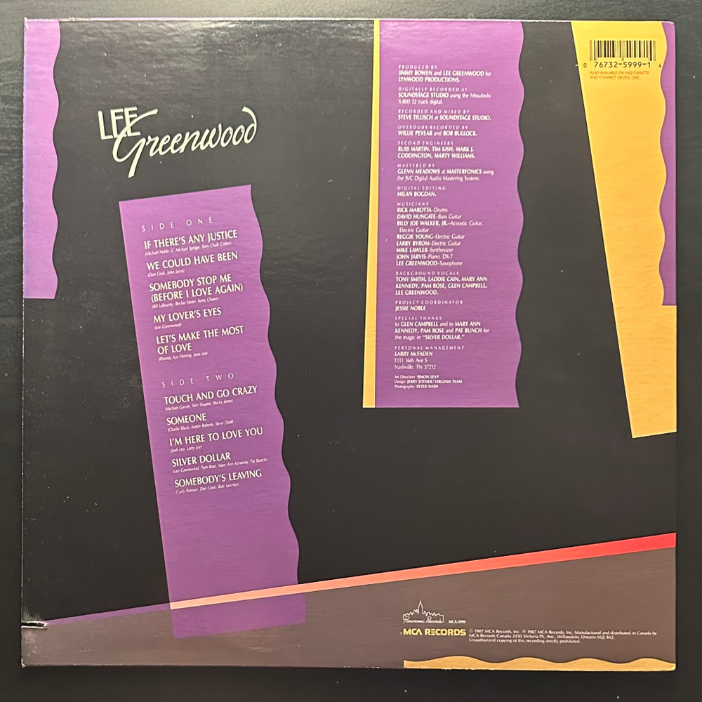 Lee Greenwood - If There's Any Justice (Канада 1987г.)