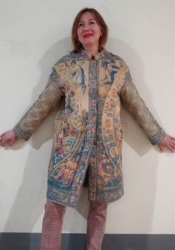 Пальто "Знаки зодиака", по мотивам фламандского гобелена 17 в