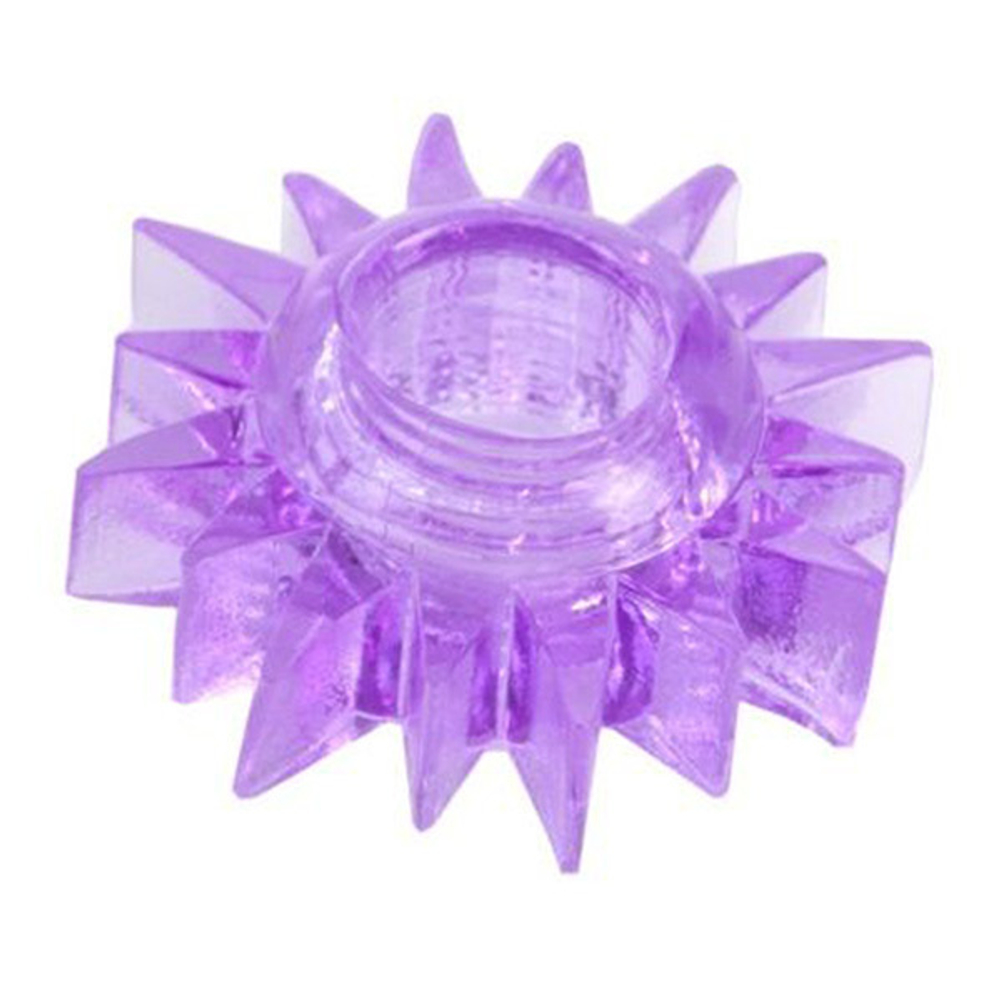 Фиолетовое гелевое эрекционное кольцо-солнце 1,5см ToyFa Basic 818004-4