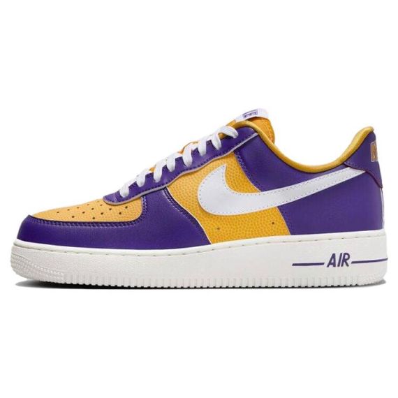 Nike Air FORCE 1 Кроссовки для скейтбординга Низкие Фиолетово-желтые Женские