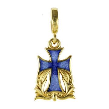 Подвеска. Процветший крест. Эмаль