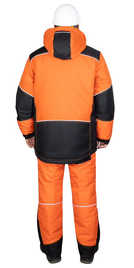 Костюм СИРИУС-АРКТИКА зимний, куртка дл., брюки, кирпичный с чёрным