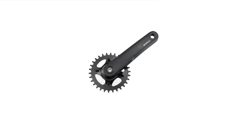 Система SAMOX MTB 1x10s/9s, 34T, сталь, 175мм алюм, кв. черн.
