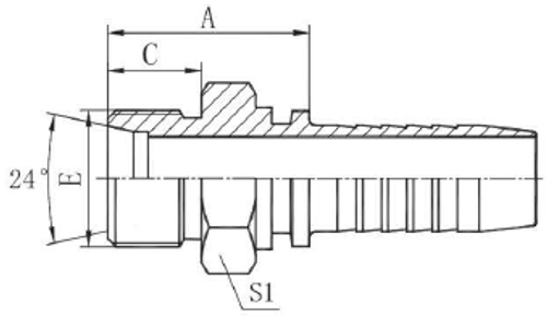Фитинг DN 08 DKO-L (Ш) 18x1.5 12