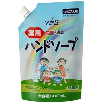 Мыло жидкое для рук Nihon Wins Hand soap, антибактериальное, с алоэ, 600 мл