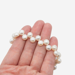 Жемчуг в форме булочки со смещенным отверстием белый, 7-7,5*6мм