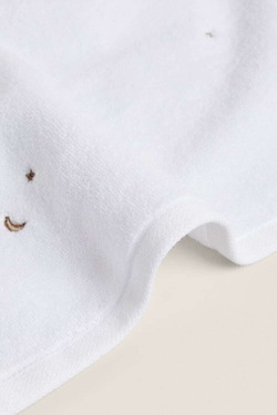 ZARA HOME ДЕТСКОЕ ПОЛОТЕНЦЕ MOON, БЕЛЫЙ