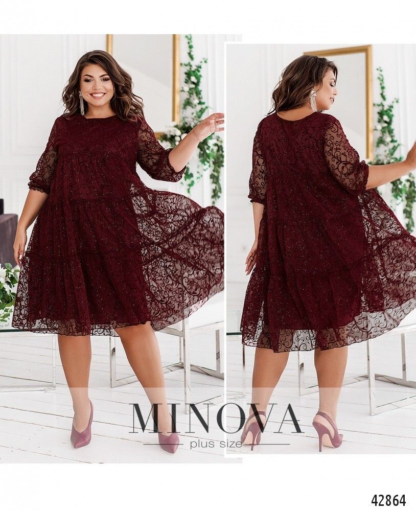 Платье 8620-бордо Minova