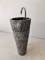 Раковина напольная из мрамора Pedestal Grey Marmo MN-65940 40х40х90 из натурального камня