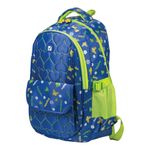 Рюкзак BRAUBERG молодежный, "Сердечки", нейлон, синий, 31х12х45 см, 227073